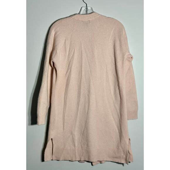 HALOGEN Women’s light pink Cashmere Wool Blend Pocket Open Front Cardigan - L - Picture 1 of 4